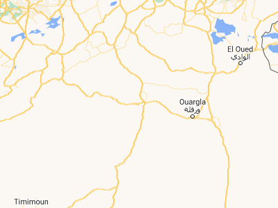 Map showing location of Metlili Chaamba (32.26667, 3.63333)