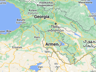 Map showing location of Mets Parni (40.83335, 44.11042)