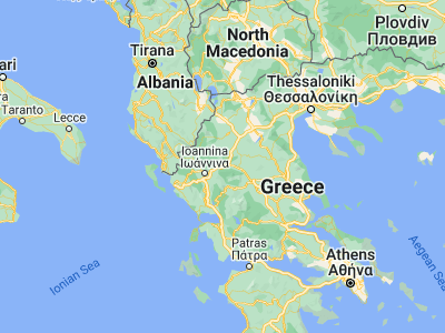 Map showing location of Metsovo (39.76944, 21.18222)