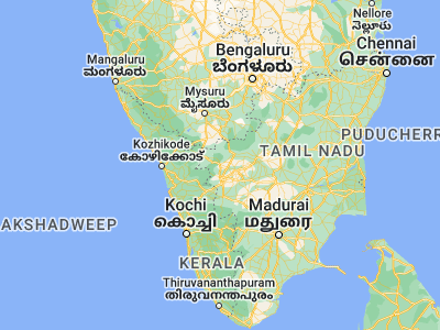Map showing location of Mettupalayam (11.29971, 76.93485)