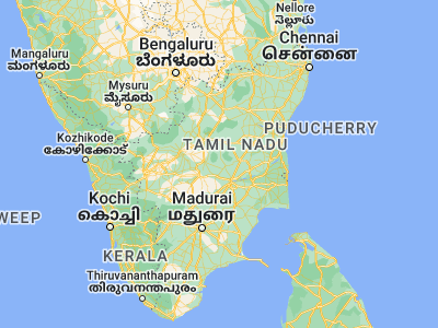 Map showing location of Mettuppālaiyam (11.16667, 78.45)