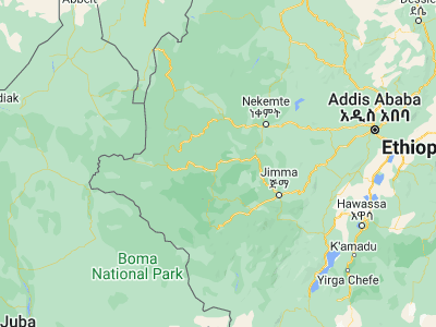 Map showing location of Metu (8.3, 35.58333)