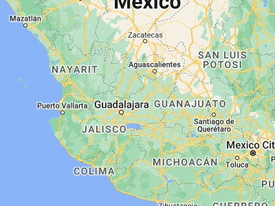 Map showing location of Mezcala (20.9497, -102.84725)