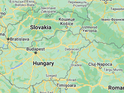 Map showing location of Mezőcsát (47.81667, 20.91667)