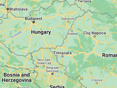 Map showing location of Mezőkovácsháza (46.4, 20.91667)