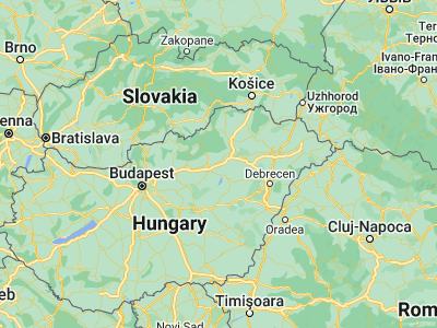 Map showing location of Mezőkövesd (47.81667, 20.58333)