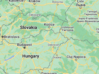 Map showing location of Mezőzombor (48.15, 21.26667)