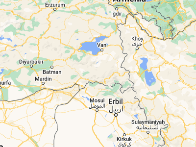 Map showing location of Mezrea (37.66257, 43.18885)