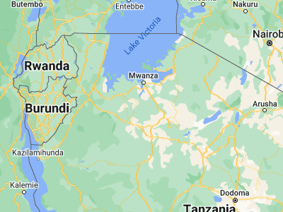 Map showing location of Mhango (-3.28333, 32.85)