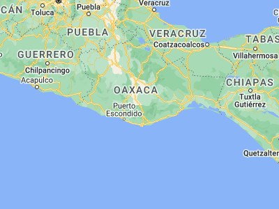 Map showing location of Miahuatlán de Porfirio Díaz (16.3327, -96.59558)