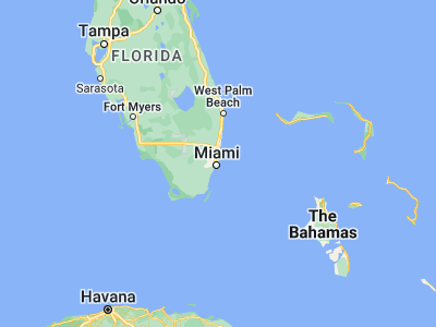 Map showing location of Miami Beach (25.79065, -80.13005)