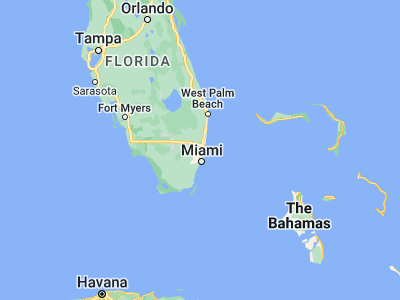 Map showing location of Miami Gardens (25.97981, -80.20255)