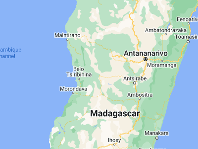 Map showing location of Miandrivazo (-19.52905, 45.45559)
