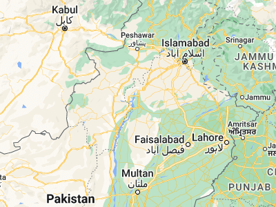 Map showing location of Miānwāli (32.5741, 71.52639)