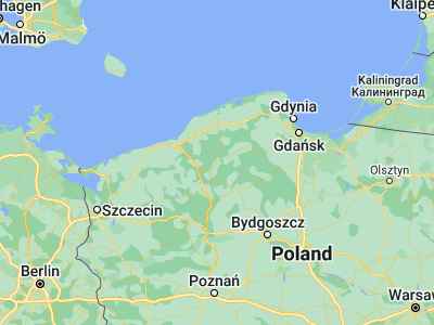 Map showing location of Miastko (54.00283, 16.98263)