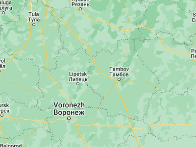 Map showing location of Michurinsk (52.8978, 40.4907)