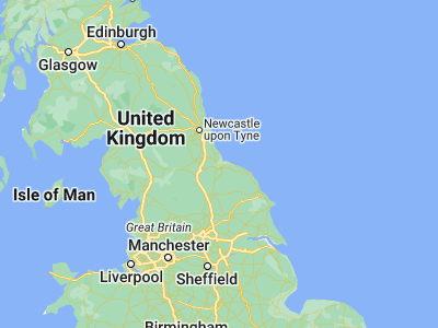 Map showing location of Middlesbrough (54.57623, -1.23483)