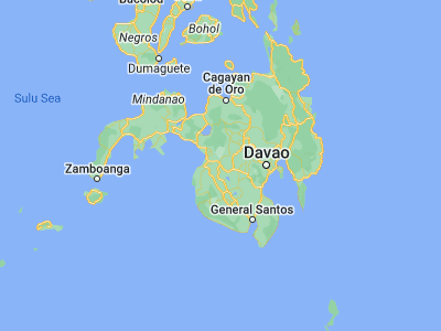 Map showing location of Midsayap (7.19083, 124.53028)