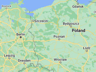Map showing location of Międzychód (52.59882, 15.89696)