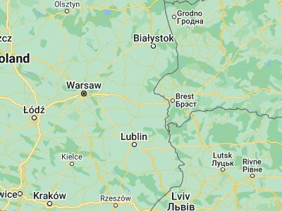 Map showing location of Międzyrzec Podlaski (51.9864, 22.78248)