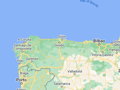 Map showing location of Mieres (43.25, -5.76667)