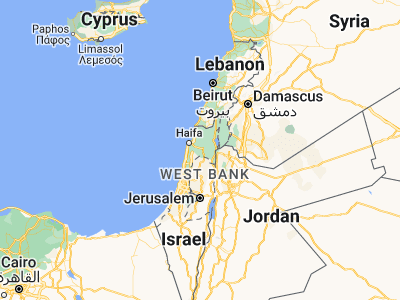 Map showing location of Migdal Ha‘Emeq (32.67597, 35.23986)