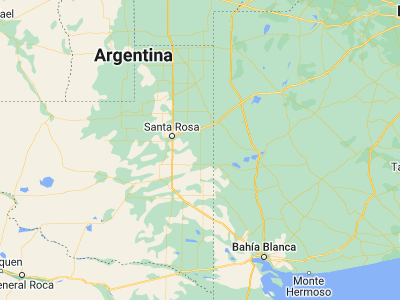 Map showing location of Miguel Riglos (-36.85398, -63.68842)