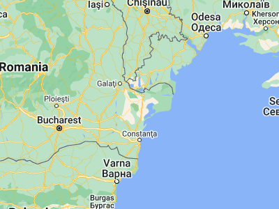 Map showing location of Mihai Bravu (44.95, 28.65)