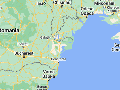 Map showing location of Mihail Kogălniceanu (45.03333, 28.73333)