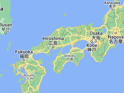 Map showing location of Mihara (34.4, 133.08333)