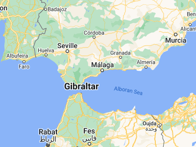Map showing location of Mijas (36.59575, -4.63728)