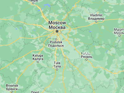 Map showing location of Mikhnëvo (55.12747, 37.95451)