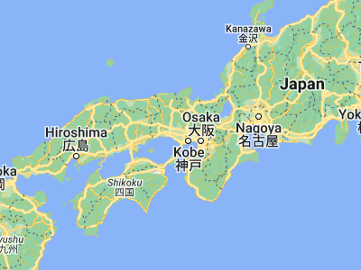 Map showing location of Miki (34.8, 134.98333)