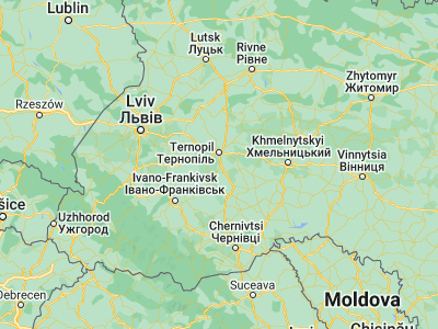 Map showing location of Mikulintsy (49.396, 25.60518)