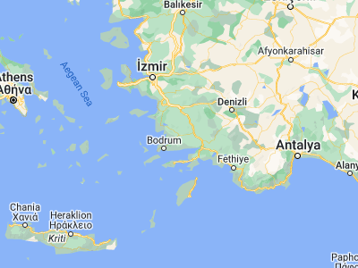 Map showing location of Milas (37.31639, 27.78389)