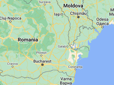 Map showing location of Milcovul (45.65, 27.25)