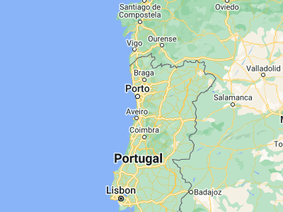 Map showing location of Milheirós de Poiares (40.92163, -8.46788)