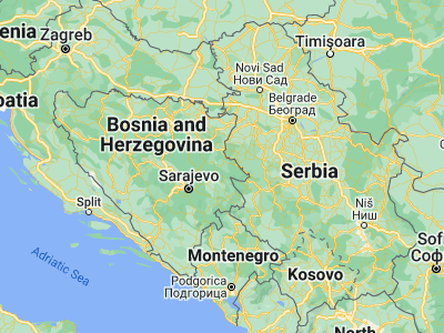Map showing location of Milići (44.17016, 19.09195)