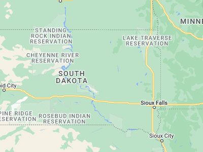 Map showing location of Miller (44.51831, -98.98843)