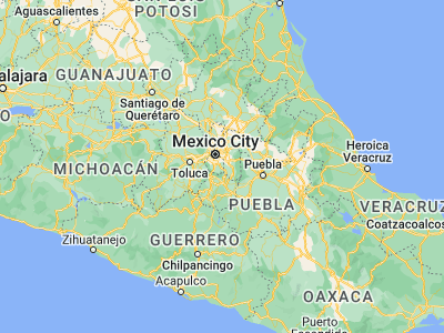 Map showing location of Milpa Alta (19.19194, -99.02361)