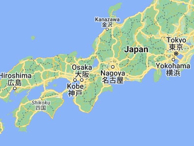 Map showing location of Minakuchi (34.96667, 136.16667)