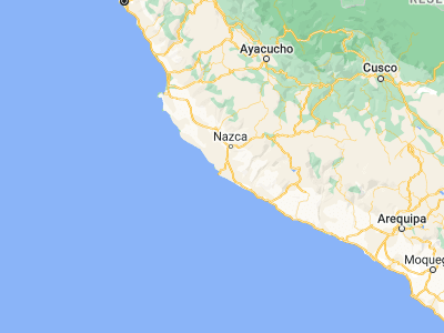 Map showing location of Minas de Marcona (-15.21194, -75.11028)