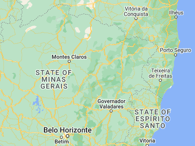 Map showing location of Minas Novas (-17.21861, -42.59028)