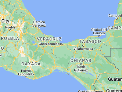 Map showing location of Minatitlán (18.00126, -94.5581)