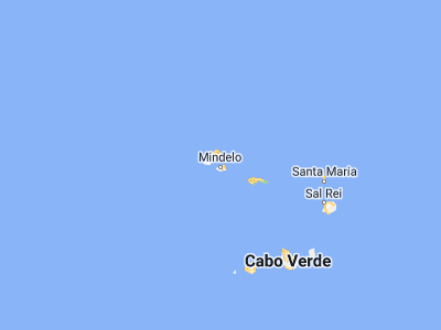 Map showing location of Mindelo (16.89014, -24.98042)