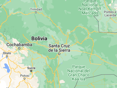 Map showing location of Mineros (-17.11667, -63.23333)