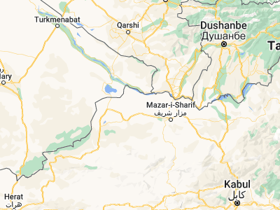 Map showing location of Mingajik (37.0279, 66.12817)