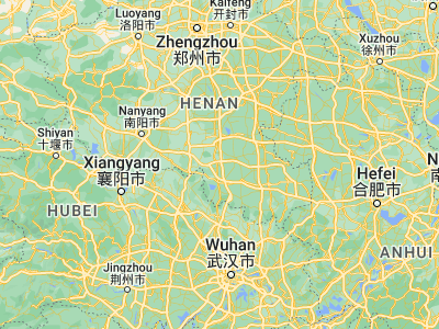 Map showing location of Minggang (32.45861, 114.04861)