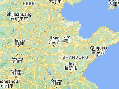 Map showing location of Mingshui (36.71667, 117.5)