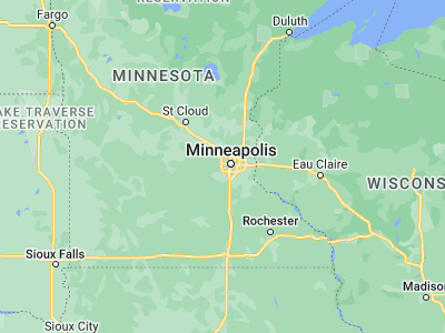 Map showing location of Minnetonka Mills (44.94107, -93.4419)